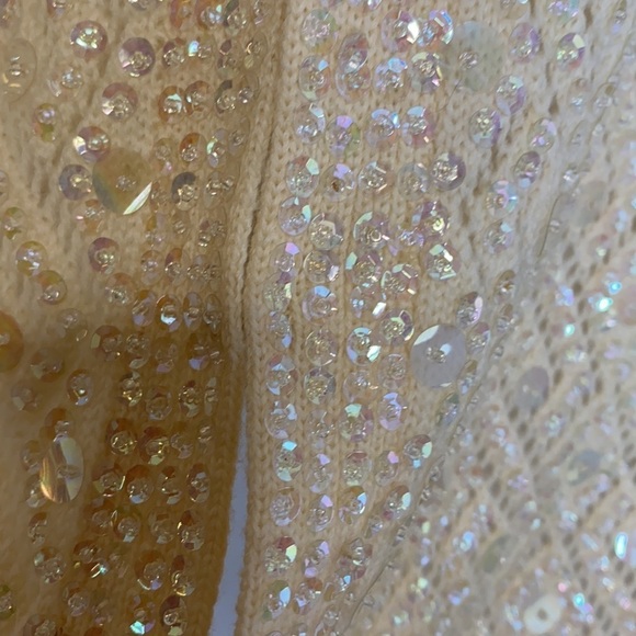 Vintage 100% Wool Cyn Les Hand Beaded Sweater Size British Hong Kong - Picture 10 of 11